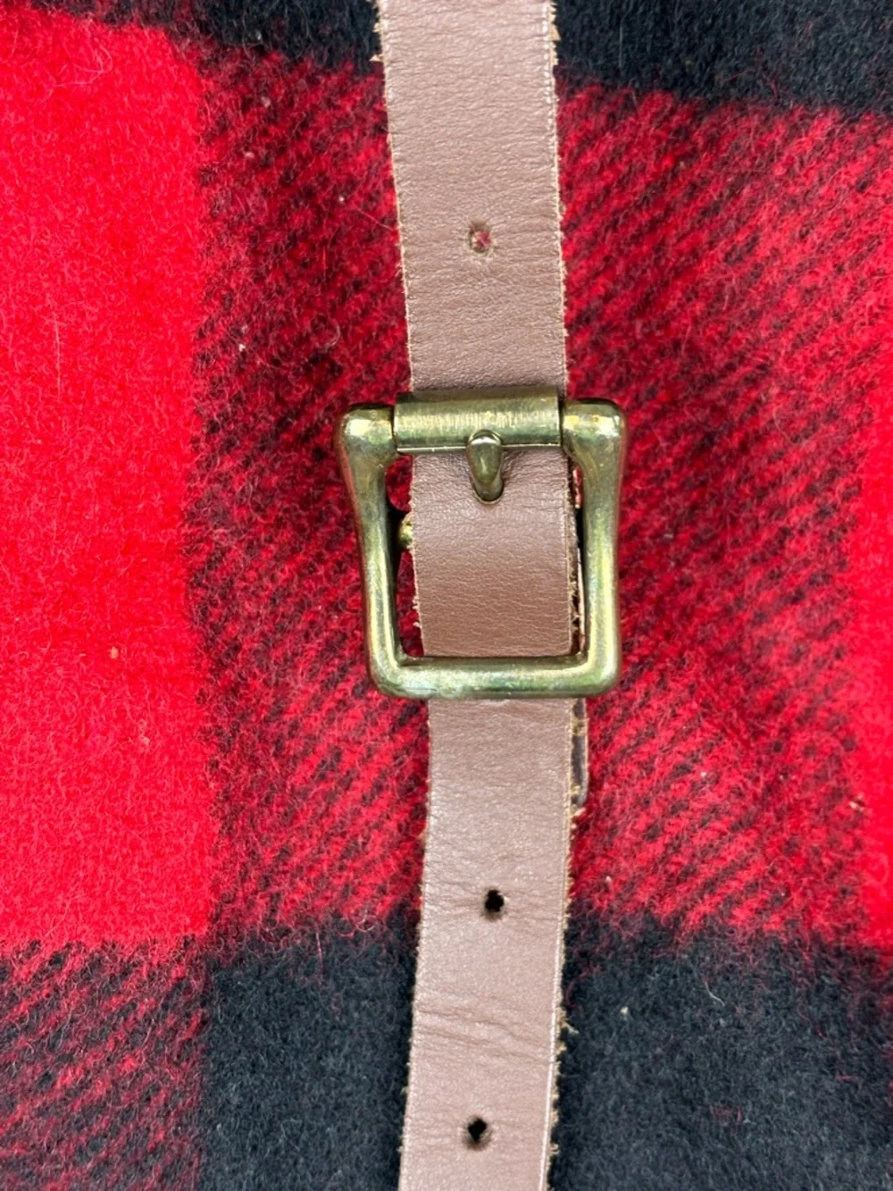 Woolrich X Frost River Backpack-Wool Red Buffalo Plaid & Leather-Made in USA